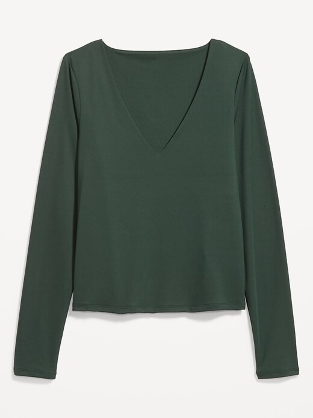Old Navy Women's dark green V-Neck Long Sleeve Top
